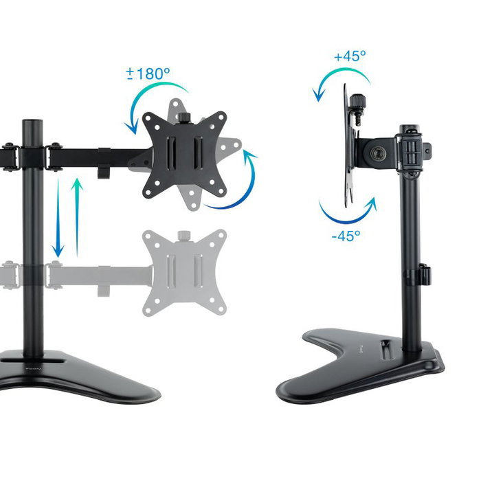 Tooq Soporte de Mesa para 2 Monitores DB1702TN-B Negro Tooq Soporte de Mesa para 2 Monitores DB1702TN-B Negro